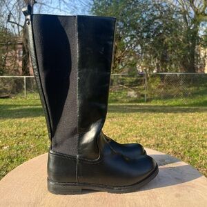Steve Madden Youth Girls Size 4 Shoes Black Zip Comfort Knee High Fashion Boots